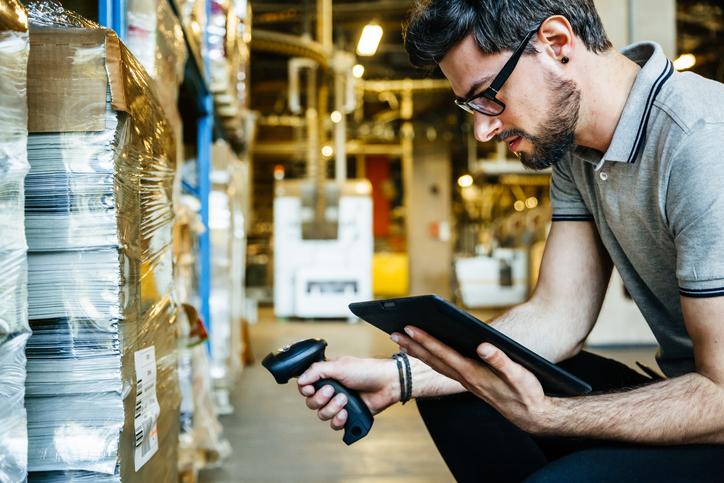 Employee Scanning Shipment